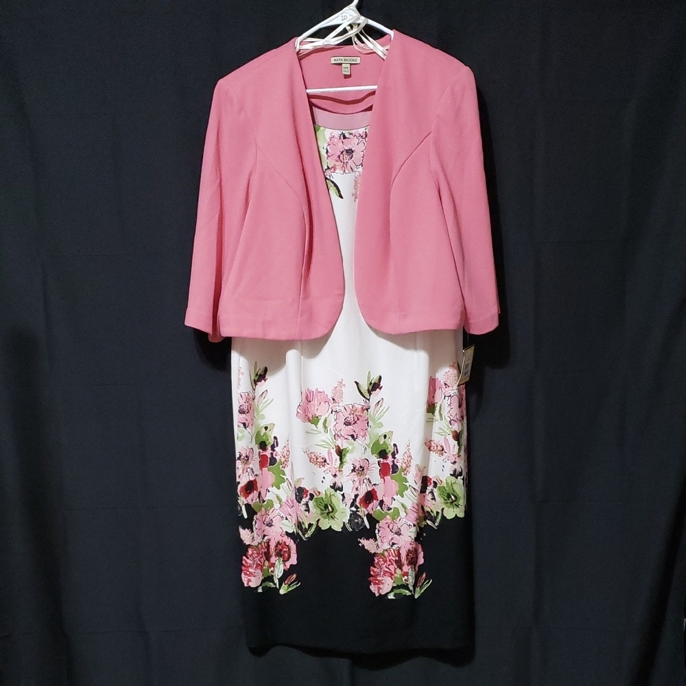 Maya Brooke Printed Jacket & Dress Set. Size: 20W - Picture 3 of 16